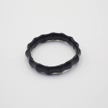 Хар оникс (Black Onyx) чулуун бугуйвч  10*14 мм /Barrel /