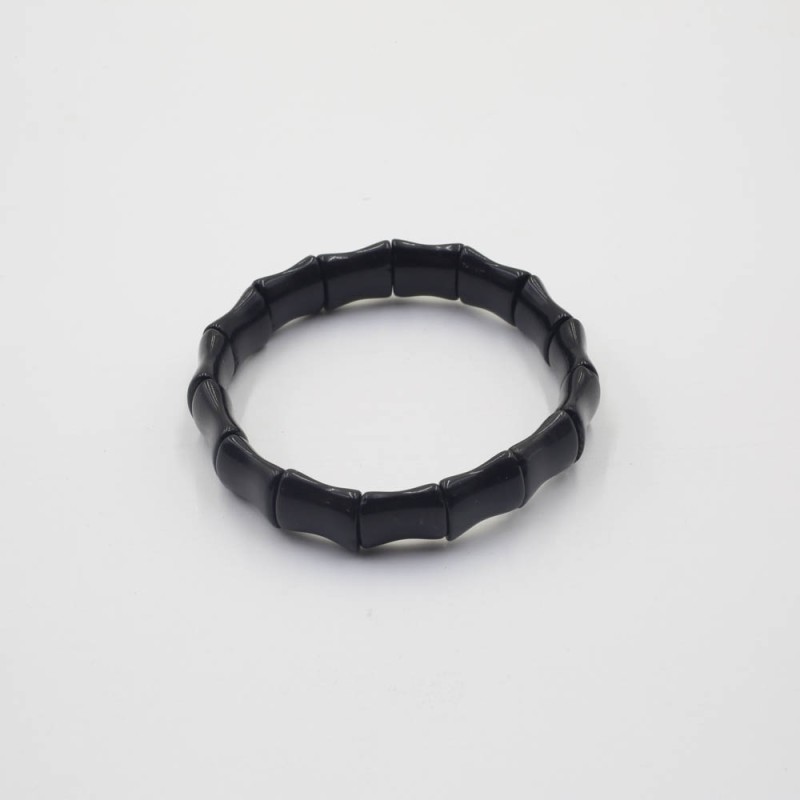Хар оникс (Black Onyx) чулуун бугуйвч  10*14 мм /Barrel /