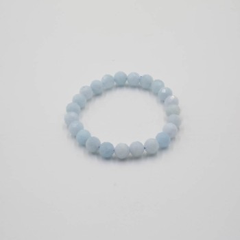Усан биндэряа / Aquamarine / чулуун  бугуйвч талсттай, 8 мм