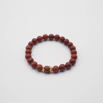 Улаан хас / Red jasper / чулуун бугуйвч 8 мм
