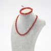 Улаан мана / Red Agate / чулуун зүүлт, бугуйвчны хослол